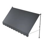 Klemluifel Kapstadt - 350x120 cm - Grijs, Tuin en Terras, Zonneschermen, Verzenden, Nieuw