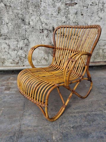 Fauteuil - Rotan - Een rottan fauteuil
