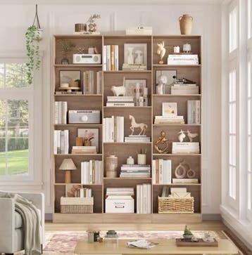 Boekenkast met 17 Vakken – Hoge Opbergkast en Organizer, Huis en Inrichting, Kasten | Boekenkasten, Verzenden, Nieuw