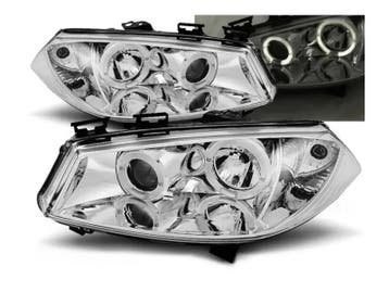 Angel Eyes koplampen Chrome geschikt voor Renault Megane 2, Auto-onderdelen, Verlichting, Verzenden, Nieuw, Renault
