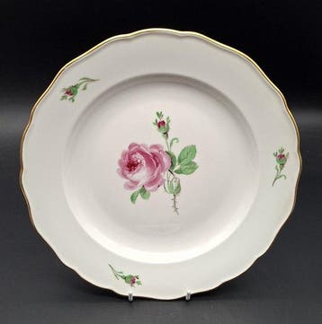 Meissen - Tafelservies - 1. Wahl Rode Roos Decor Bord ca. 25