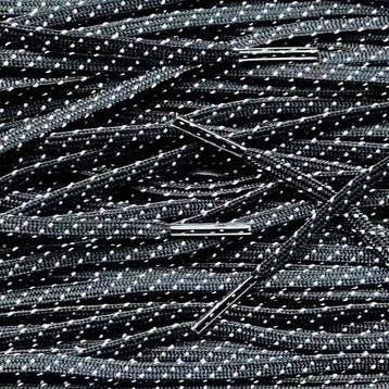 Smalle veters - Polka Zwart • 120  cm x 5 mm, Ophalen of Verzenden, Nieuw