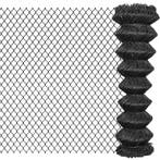 vidaXL Gaashek 25x1,5 m staal grijs, Verzenden, Nieuw, IJzer, 1 tot 2 meter