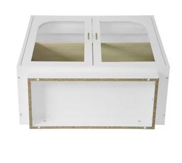 Witte Houten Kledingkast met 2 Deuren en Lades 79×35×80 cm, Verzenden, Nieuw