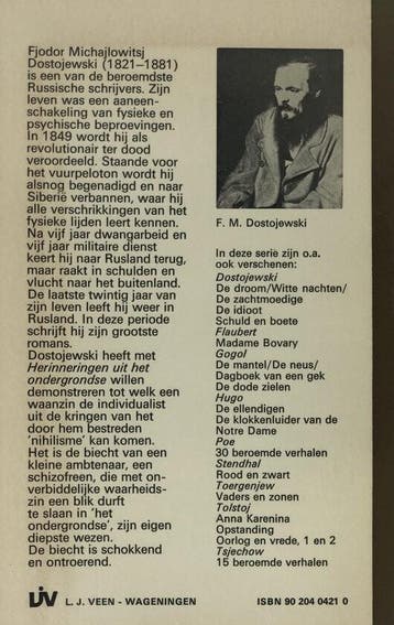 Herinneringen uit het ondergrondse 9789020404210 Dostojewski, Verzenden, Gelezen, Dostojewski