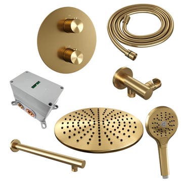 Brauer Gold Edition Thermostatische Regendoucheset Inbouw -, Ophalen of Verzenden, Nieuw