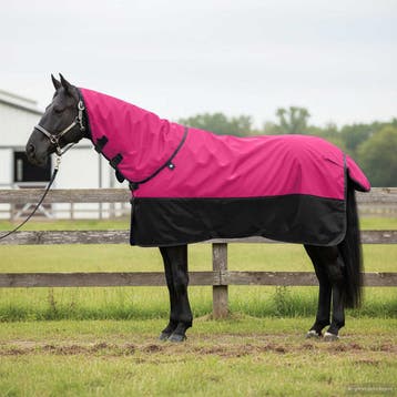vidaXL Paardendeken Roze en Zwart 75 cm Polyester, Verzenden, Nieuw