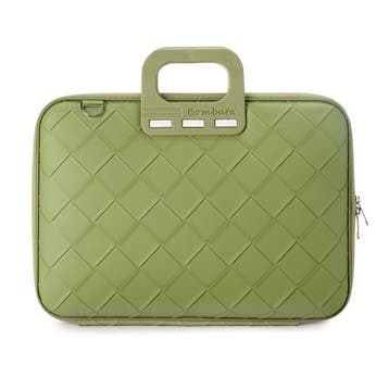 Bombata Intrecciato 15 / 16 inch Laptoptas Vlecht Lichtgroen, Verzenden, Nieuw