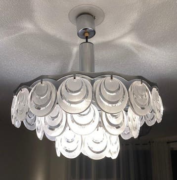 Lamp - Plexiglas en metaal - Zuigtabletten