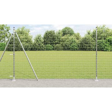 vidaXL Euro-hek met betonnen voetstuk 10 x 1,6 m, Verzenden, Nieuw, IJzer