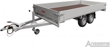 Anssems Plateauwagen PSX 2500kg 405×178, Ophalen, Nieuw