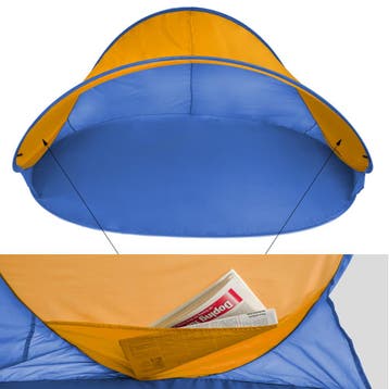 Pop up strandtent Jasmin - blauw / oranje, Verzenden, Nieuw