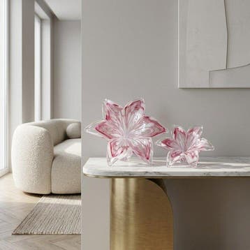 Tafelmiddenstuk (2) - Glas - artistieke bloemen, Antiek en Kunst, Antiek | Glas en Kristal