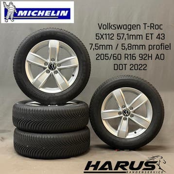 Originele Volkswagen T-Roc 16 inch winterwielen – 2GA601025Q, Gebruikt, 16 inch, Banden en Velgen, Personenwagen