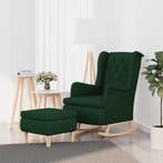 vidaXL Fauteuil met schommelpoten en voetenbank stof, Verzenden, Nieuw
