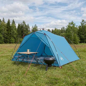 vidaXL Tunneltent 4-persoons Blauw 185T Polyester met PU, Verzenden, Nieuw, Tot en met 2