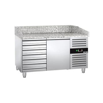GGM Gastro | Pizzawerkbank ECO - 1500x800mm - met granieten, Verzenden, Nieuw in verpakking, RVS Meubilair