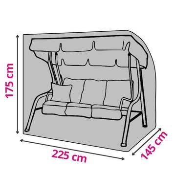 Schommelbankhoes | 225 x 145 x 175 cm (PU coating, Zwart), Tuin en Terras, Tuinmeubel-accessoires, Verzenden, Nieuw