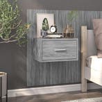vidaXL Nachtkastje wandgemonteerd grijs sonoma eikenkleurig, Minder dan 45 cm, Verzenden, Nieuw, 70 cm of meer