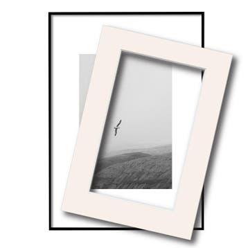 Fotolijst met passe partout 70x100cm zwart, Nieuw