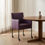 Leren eetkamerstoel Desire - Toledo Aubergine (paars) -, Ophalen of Verzenden, Nieuw, Leer, Bohemian, Industrieel, Modern, Scandinavisch