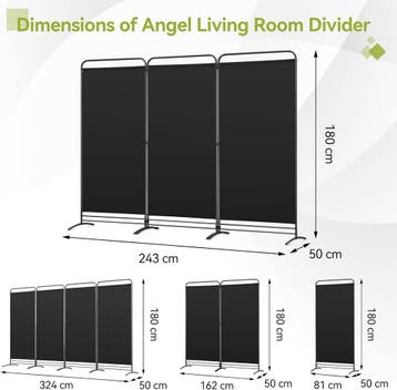 2dekans | Angel Living Kamerscherm - 3 Panelen - 243 x 180, Ophalen of Verzenden, Zo goed als nieuw