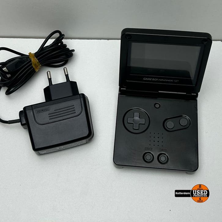 Game Boy Advanced SP AGS-001 - Zwart, Spelcomputers en Games, Spelcomputers | Nintendo Game Boy, Gebruikt, Verzenden