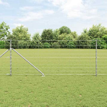 vidaXL Gecombineerd draadhek met spikes 50 x 1 m, Verzenden, Nieuw, IJzer