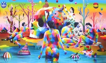 Okuda (1980) - Kaos Garden · No Reserve, Antiek en Kunst