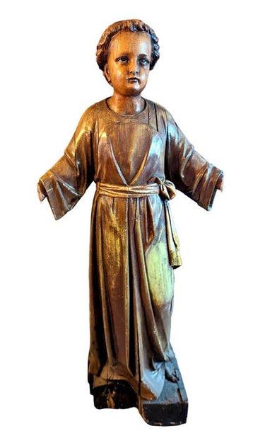 Beeld, Kind Jezus kerkbeeld - 123 cm - Hout - 1800