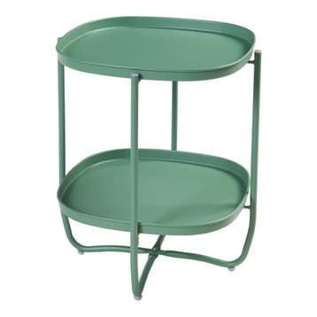 Tuintafel Sandefjord bijzettafel metaal 57,5x46x46cm groen [, Verzenden, Nieuw