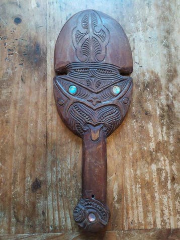 Handgesneden wapen - Kotiate - Maori - Nieuw-Zeeland, Antiek en Kunst