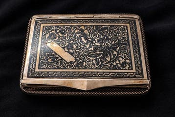 Tabaksdoos - Zilver - Ottomaanse zilver-niello, Nieuw