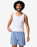 HEMA Takkie herenboxer print katoen blauw 2e halve prijs, Verzenden, Nieuw