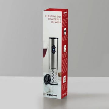 TIROSS Elektrische wijnopener op 4 AA-batterijen, 22,5 cm, Ophalen of Verzenden, Nieuw