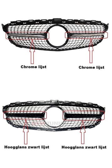 Mercedes-Benz C-Class W205 | BLACK DIAMOND GRILLE | 14-18 |, Auto-onderdelen, Voor, Mercedes-Benz, Nieuw, Ophalen of Verzenden