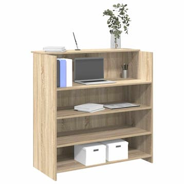 vidaXL Receptiebalie Sonoma Eiken 100x50x103,5 cm Bewerkt, Verzenden, Nieuw