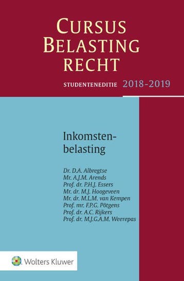 Cursus Belastingrecht Inkomstenbelasting 2018-2019, Verzenden, Gelezen, D.A. Albregtse