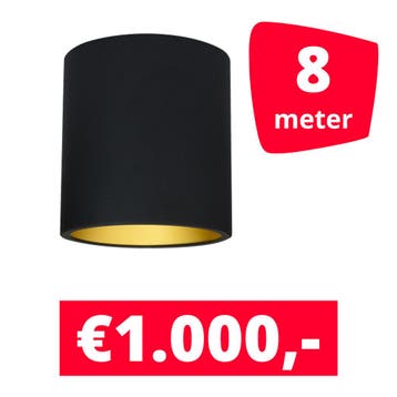 LED Railverlichting Lipari Zwart 8 spots + 8M rails