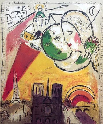Marc Chagall (after) - Le Dimanche - lithography - 85x65 -