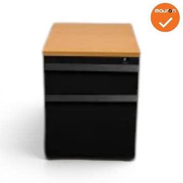 Ladeblok - 57x42x57cm - Antraciet - 2 lades - kunststof f..., Werkplek, Ophalen of Verzenden, Gebruikt, Kast