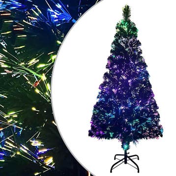 vidaXL Kunstkerstboom met standaard 150 cm glasvezel groen, Verzenden, Nieuw