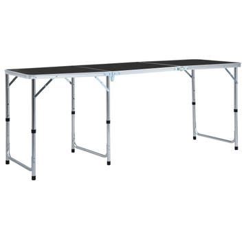 vidaXL Campingtafel inklapbaar 180x60 cm aluminium grijs, Verzenden, Nieuw