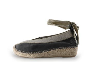 Shabbies Amsterdam Espadrilles in maat 38 Grijs, Shabbies Amsterdam, Verzenden, Zo goed als nieuw, Grijs
