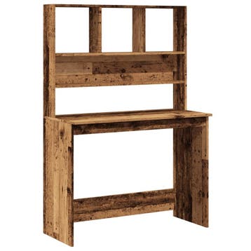 vidaXL Bureau met schappen 102x45x148 cm bewerkt hout oud, Verzenden, Nieuw