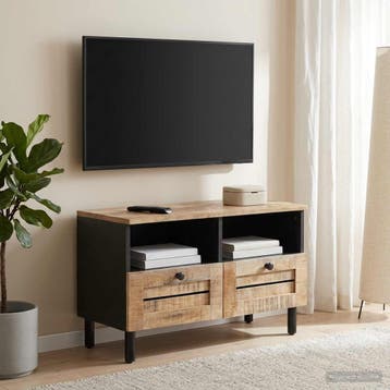 vidaXL Opslagkasten Naturel 70 x 33 x 46 cm Massief Mango, Huis en Inrichting, Woonaccessoires | Cd- en Dvd-rekken, Verzenden