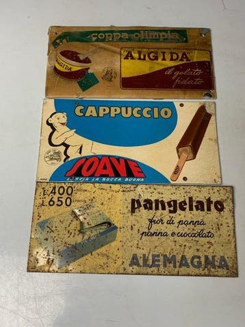 Loto ijssignalen Alemagna - Algida - Emaille bord (3) -