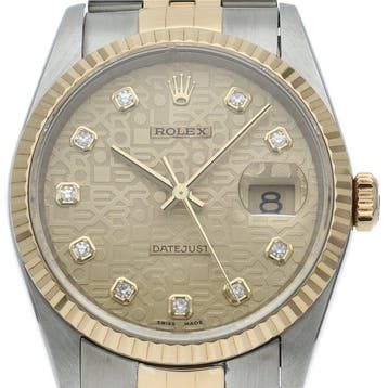 Rolex - Datejust Mens Watch 10P Diamond Computer Dial -, Sieraden, Tassen en Uiterlijk, Nieuw