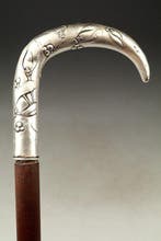 Wandelstok - .950 zilver, Antiek en Kunst