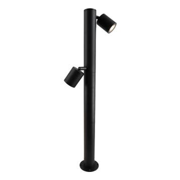 Moderne buitenlamp zwart, Clevor, IP44, Ophalen of Verzenden, Nieuw, Aluminium, Staande lamp